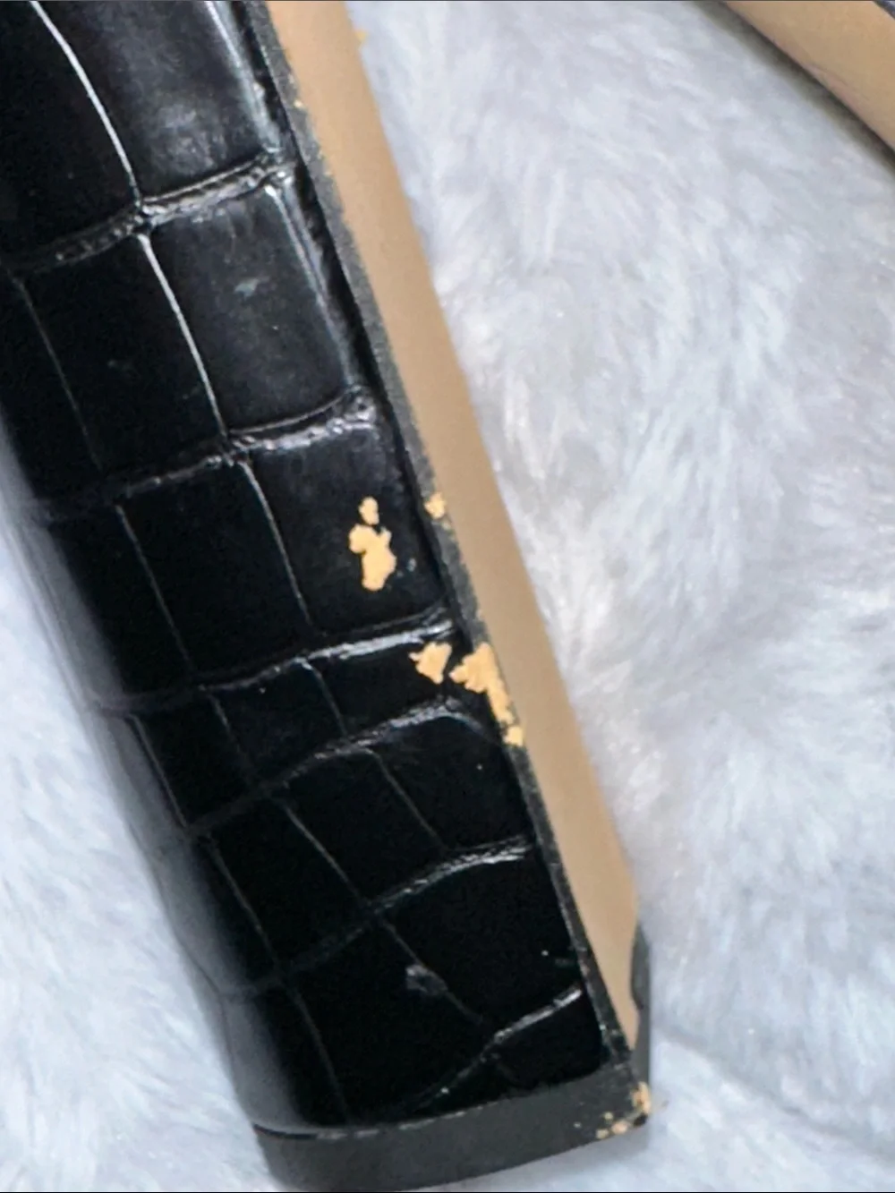 Jessica Simpson Black Croc-Embossed Platform Heel